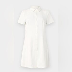 Vero Moda short sleeve white button up shirt dress